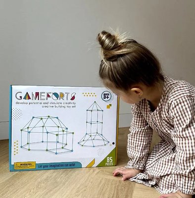 Дитячий ігровий 3D конструктор Намет Халабуда Game Forts (85 деталей)