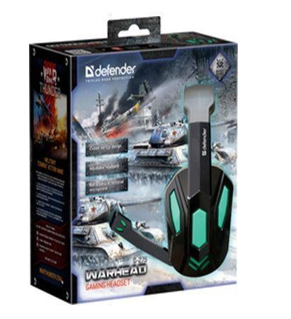 Ігрові навушники Defender Warhead G-275 1.8м Зелено-чорні