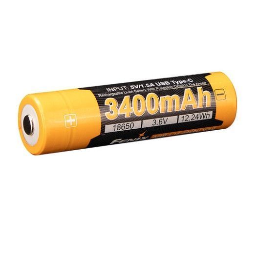 Акумулятор 18650 Fenix ​​3400mAh 3.6V Li-ion із Type-C зарядкою (Чорно-жовтий)