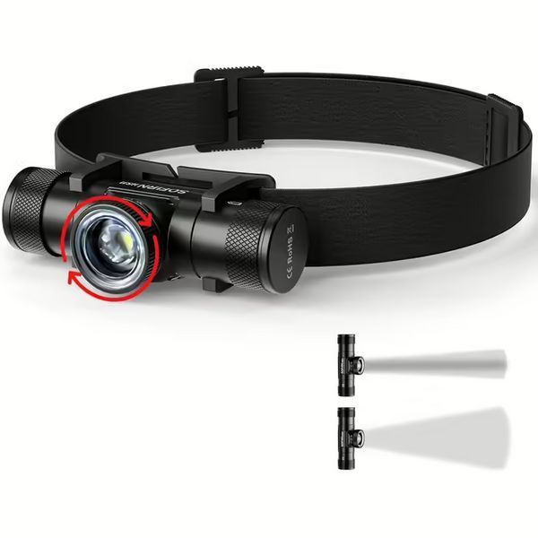 Налобний ліхтар Sofirn HS11 Zoom (біле світло) 630 лм з акумулятором Sofirn 3000mAh
