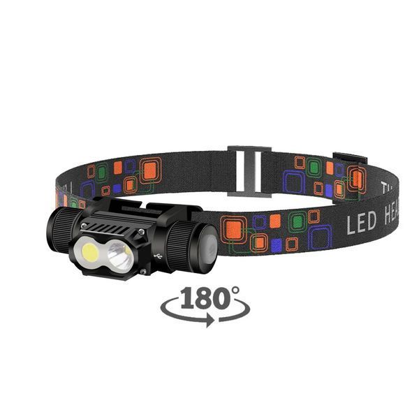Фонарь налобный аккумуляторный PL-101L 5840 Type-C 1х18650 красный свет (6 режимов)
