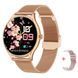Жіночий розумний наручний годинник Smart Milano Gold Steel 2 ремінця
