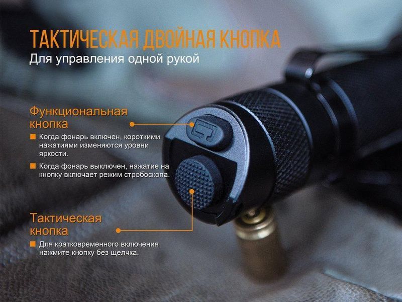 Ручний тактичний ліхтарик Fenix TK25 UV Cree XP-G2 1000лм 1x18650 (Чорний)