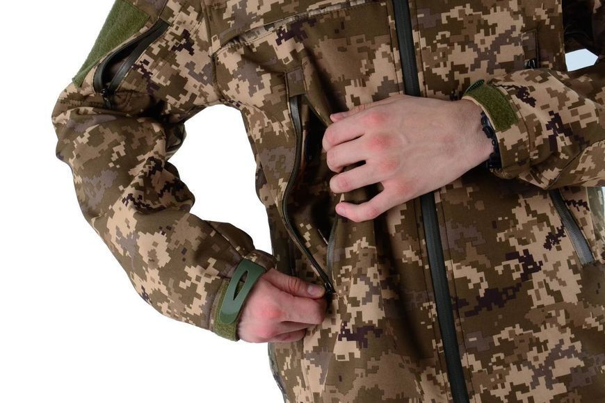 Армійська куртка з капюшоном Soft Shell (Піксель) L