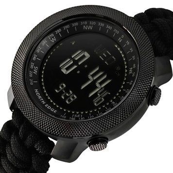 Годинник чоловічий водостійкий тактичний North Edge Apache Paracord Edition (2 ремінці)