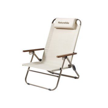 Крісло складане з регульованим нахилом Naturehike CNK2550JJ012 вуглецева сталь (Бежевий)