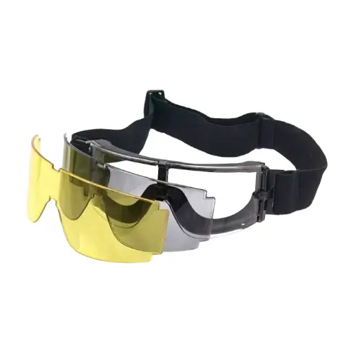 Тактические очки маска Goggles + сменные линзы (Black)