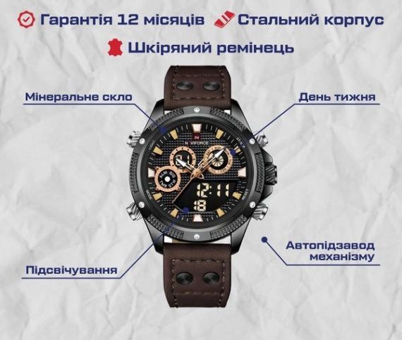 Годинник чоловічий наручний Naviforce Bosnia