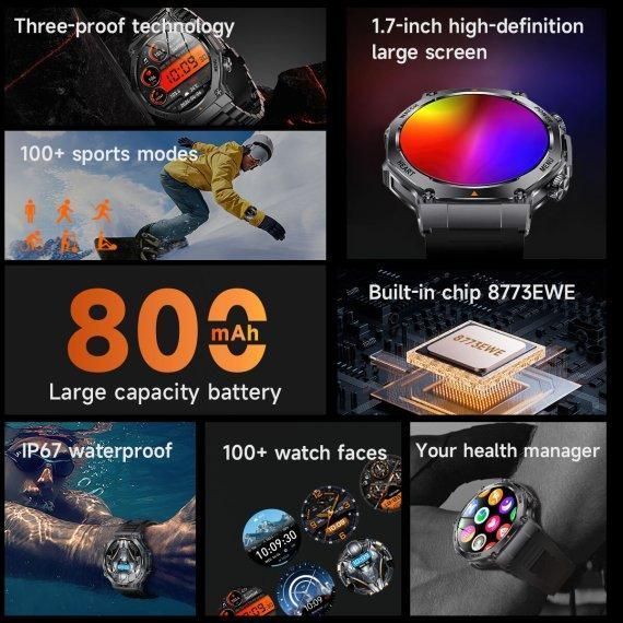Годинник розумний наручний Smart Mevaden Ultra Steel (2 ремінці)