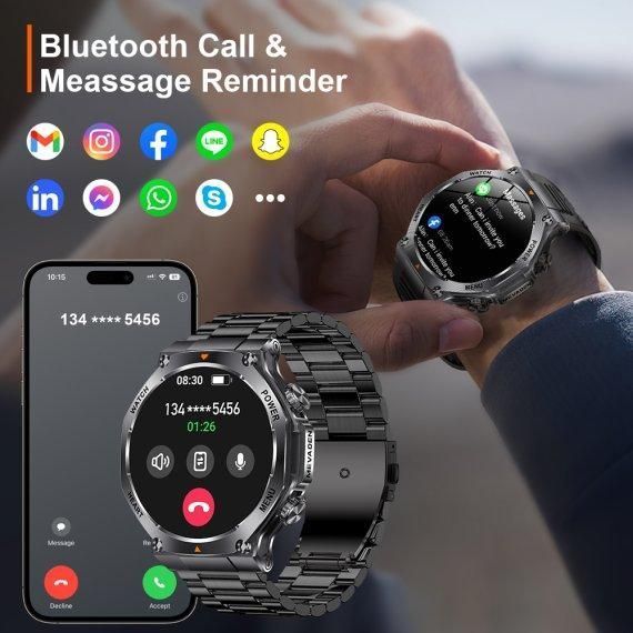 Годинник розумний наручний Smart Mevaden Ultra Steel (2 ремінці)