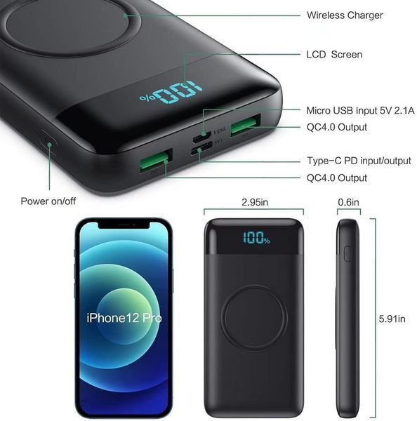 Зарядное устройство Power Bank HX160Q2 30800mAh 25W-PD (2USB+Type-C) Черный