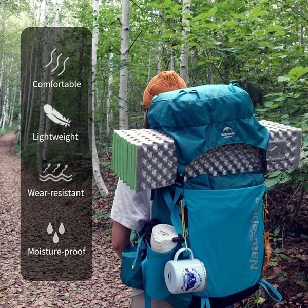 Туристический спальный коврик (каремат) Naturehike пенка Зеленый