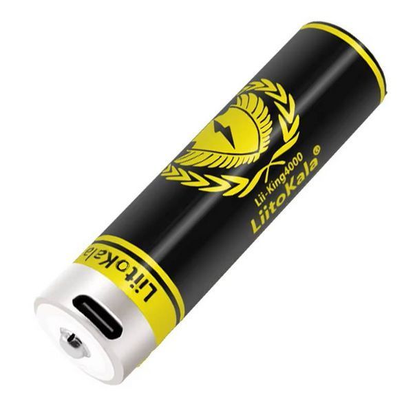 Акумулятор 18650 LiitoKala 4000mAh 3.7V Li-ion KING4000 Type-C