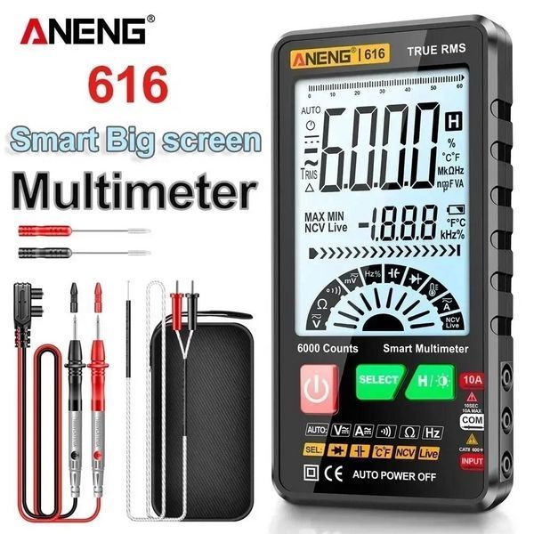 Цифровой мультиметр Aneng 616A Черный