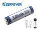 Акумулятор 18650 Keeppower 3500 mAh з microUSB (синій з білим)