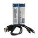 Акумулятор 18650 Keeppower 3500 mAh з microUSB (синій з білим)