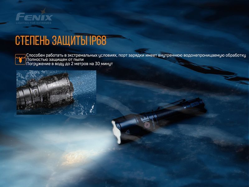 Ручний тактичний ліхтарик Fenix TK26R 1500лм Type-C (зелений + червоний + біле світло) Чорний)
