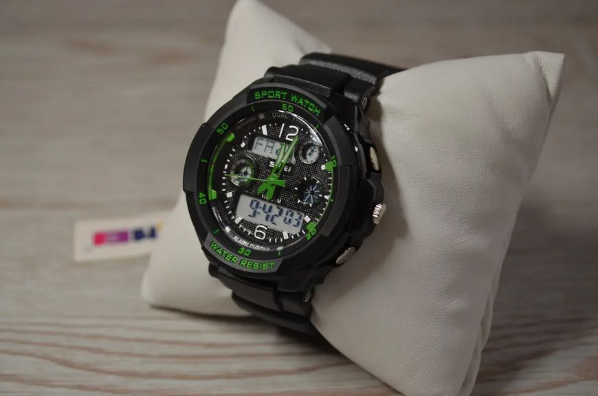 Детские спортивные наручные часы Skmei 1060 s-shock Зеленый