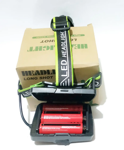 Налобний ліхтар BL-A13-3-P360 zoom + Powerbank + Type-C + 3х18650 (3+1 режим)