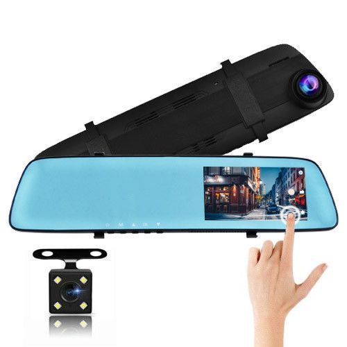 Дзеркало для машини L1022 L9003 Touch screen 4.3" 1080P Full 2 камеры