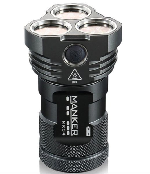 Мощный фонарь Manker MK34 8000lm 12xCree XPG3 + подарок