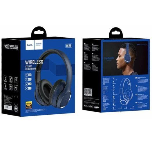 Бездротові bluetooth навушники Hoco W28 Journey Синій