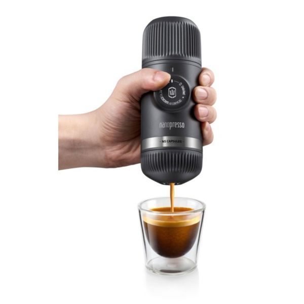 Эспрессо-кофеварка Wacaco Nanopresso с чехлом (Серый)