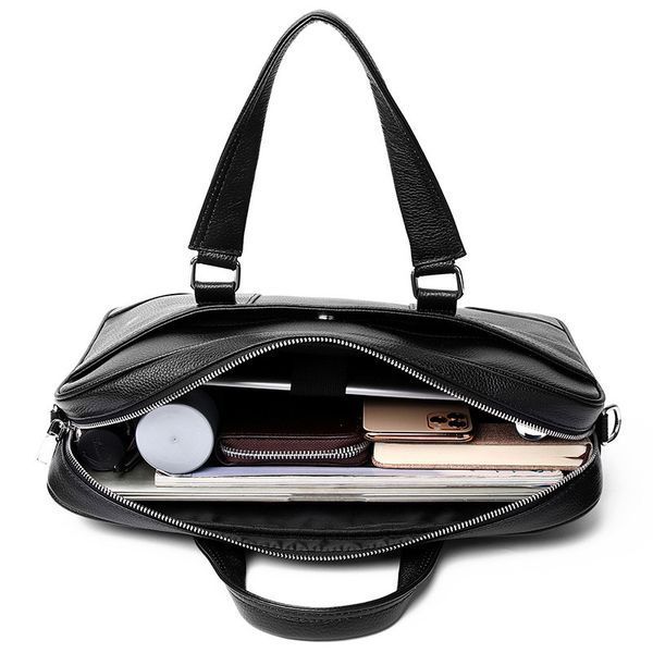 Сумка для документів і ноутбука Tiding Bag (40 x 30 x 8 см) діловий портфель Чорний
