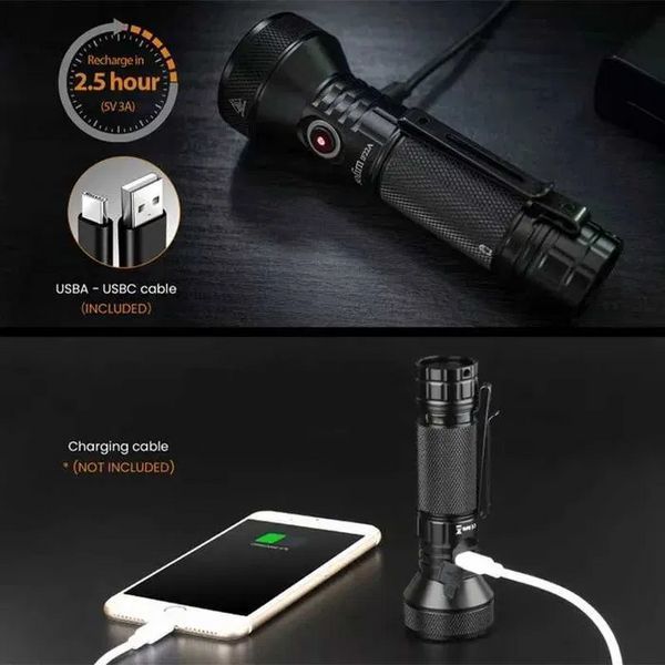 Фонарь Sofirn IF22A TIR Luminus SFT-40 2100лм 697м с аккумулятором 21700 на 5000mAh с чехлом