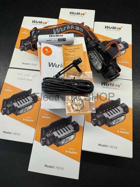 Налобний ліхтар Wurkkos HD16 діод SFT40 2500 лм 297 м IP66 USB-C у комплекті з АКБ (червоне світло)