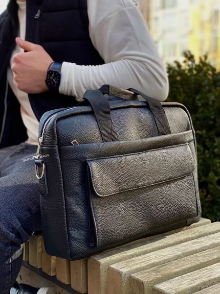 Сумка для ноутбука и документов Tiding Bag (39 х 28 х 8 см) деловой портфель Черный