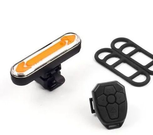 Велосипедна задня фара (габарит) QCA2 Стоп + повороти + пульт + microUSB 5 режимів