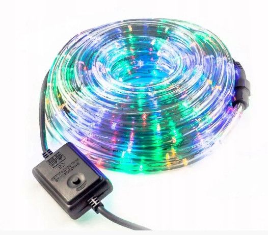 Светодиодная цветная гирлянда Дюралайт в шланге 10м c RGB контролером на 220V Мультицвет