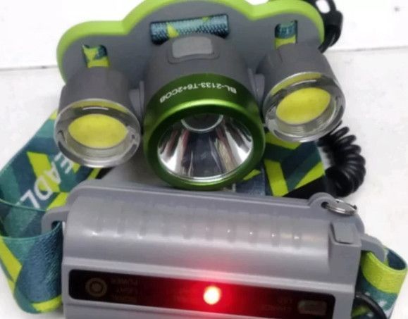Налобний ліхтар BL-2133-T6+2COB + microUSB + 2х18650 + (5+2) режимів