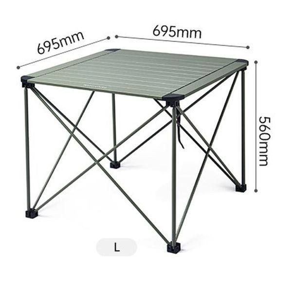 Стол складной Naturehike CNK2450JJ013 алюминий L (Серый)