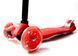 Триколісний самокат Scale Scooter Maxi до 60 кг зі світящимися колесами (Червоний)