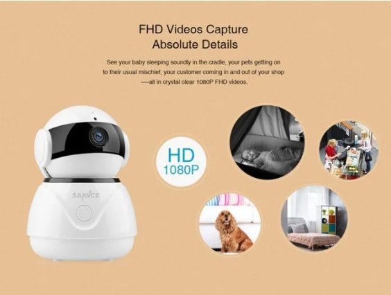 Поворотная камера Sannce Wi-Fi IP HD 1080P Escam Wanscam Оригинал