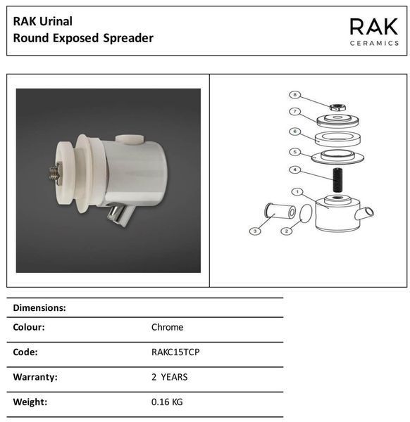 Писсуар RAK Ceramics Jazira Urinal Bowl (RAK0056) Белый