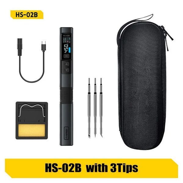 Паяльник Fnirsi HS-02B-Three DC100W/PD100W + 3 жала