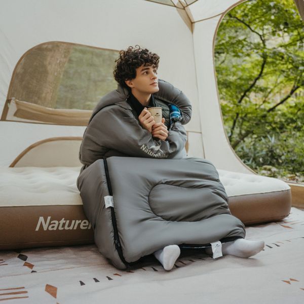 Спальный мешок с капюшоном Naturehike Clear Sky CNK2450WS042 (220 х 80см) Серый