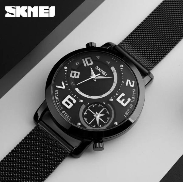 Чоловічий наручний годинник Skmei Moon 9168 Чорний