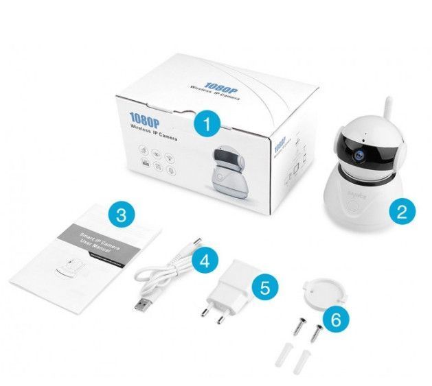 Поворотная камера Sannce Wi-Fi IP HD 1080P Escam Wanscam Оригинал
