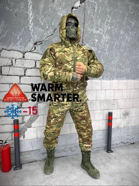 Зимовий тактичний чоловічий костюм Softshell (куртка та штани) Мультикам XL