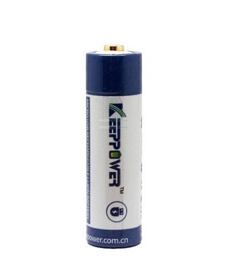 Акумулятор Keeppower P1495U 14500 3.6 V 950 mAh microUSB (Синій з білим)