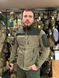 Чоловіча флісова кофта Safari Tactical на блискавці із Softshell вставками (Хакі) XL