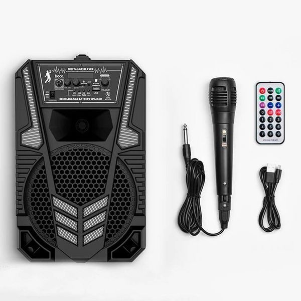 Акустична колонка Hoco DS06 bluetooth + мікрофон (Чорний)