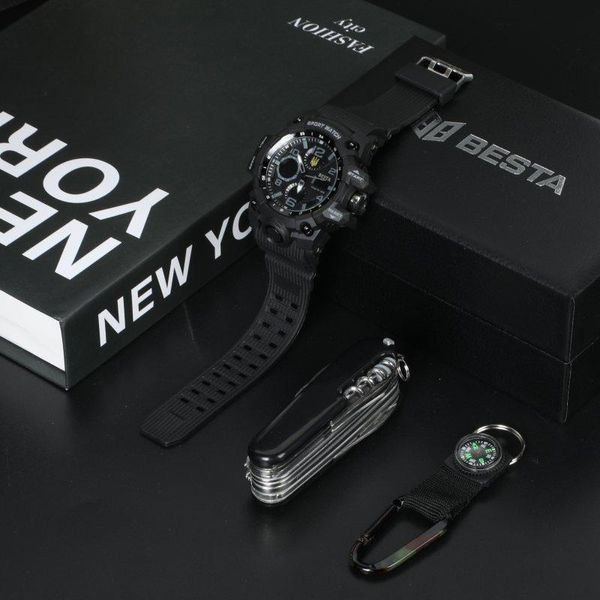 Мужские наручные часы Besta Box Peremoga Set с компасом + подарочный набор