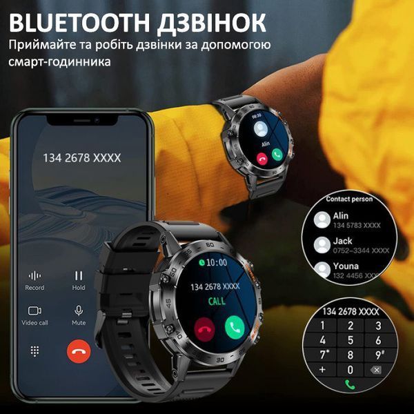 Умные наручные смарт-часы Smart Delta K52 Black Rubber (2 ремешка)