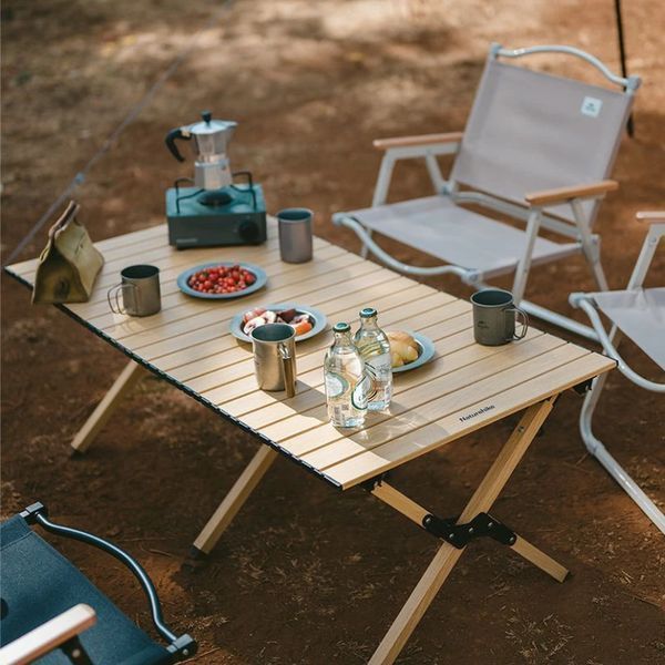 Розкладний великий туристичний стіл Naturehike CNK2300JU010 алюміній (Чорний)