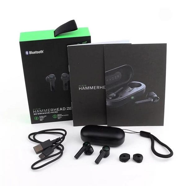 Беспроводные Bluetooth наушники Razer Hammerhead True WL Mic с кейсом (Black)
